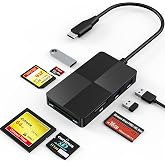 Sony Memory Stick pro Duo Adapter Reader - 8 in 1 SD/TF/MS/CF/XD Card Reader for USB-C Device, USB C Multi Memory Card Reader with 3 USB 3.0 Ports, XD Picture Card Reader