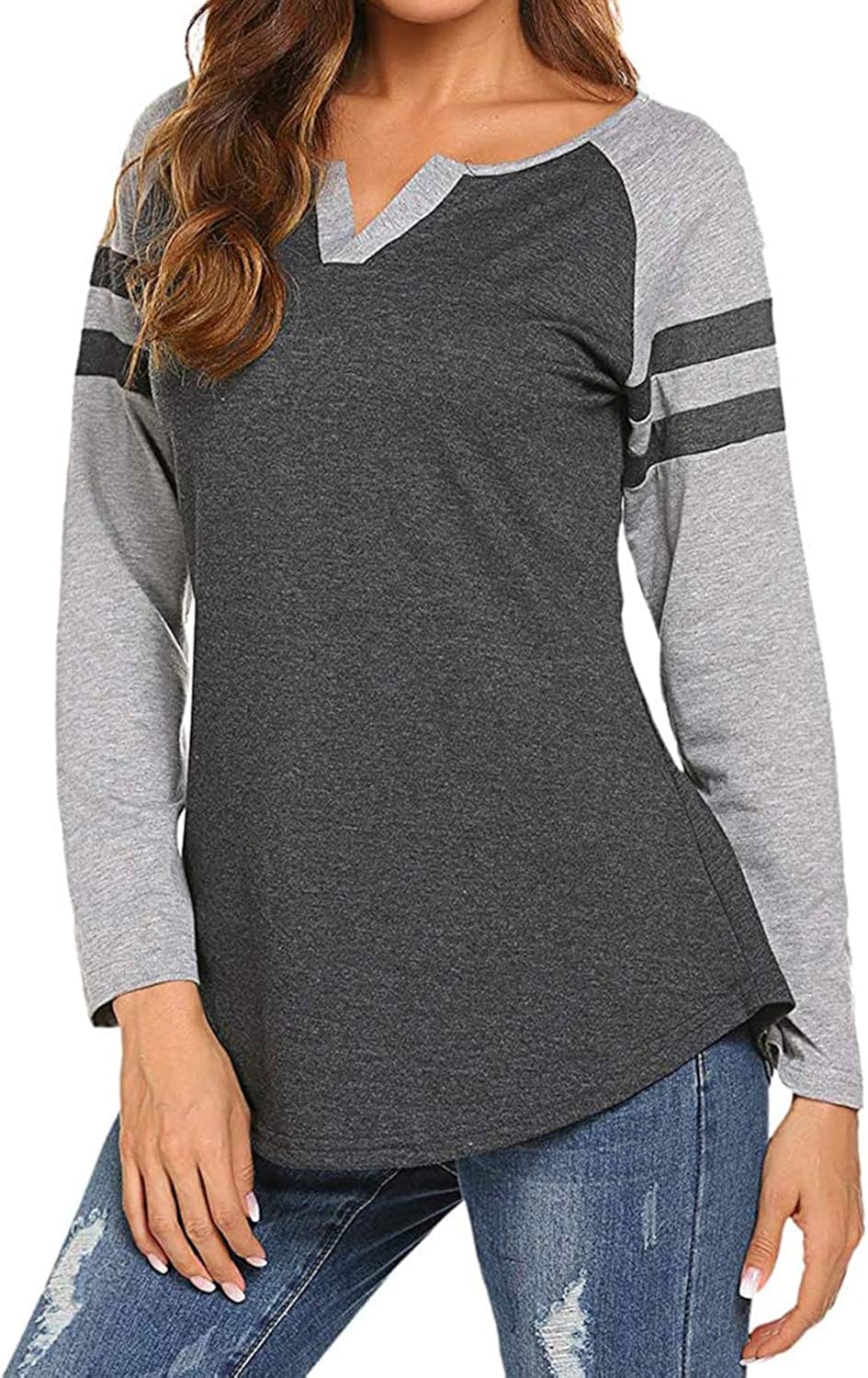 v neck baseball shirts