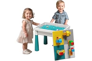 Pairez Toys Small Activity Table for Toddlers 1-3, Kids Sensory Table for Playing Building Blocks, Marble Run Toy, Sand & Water, Color Dough, Art & Craft, Drawing & Learning (Small)