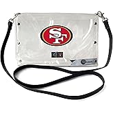 Littlearth womens NFL Clear Envelope Purse With Black Fashion Strap