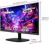ASRock CL25FF 24.5 inch IPS Monitor 100Hz Light Gaming Home Office Low Blue view 2