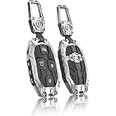 TALKMOON Key Fob Cover for Hyundai 7 Buttons Key Case,Heavy Key Shell Protector Accessories for Hyundai Sonata Santa Fe Tucson KONA Grandeur Ioniq 6 Key Fob (Model-B-Silver)