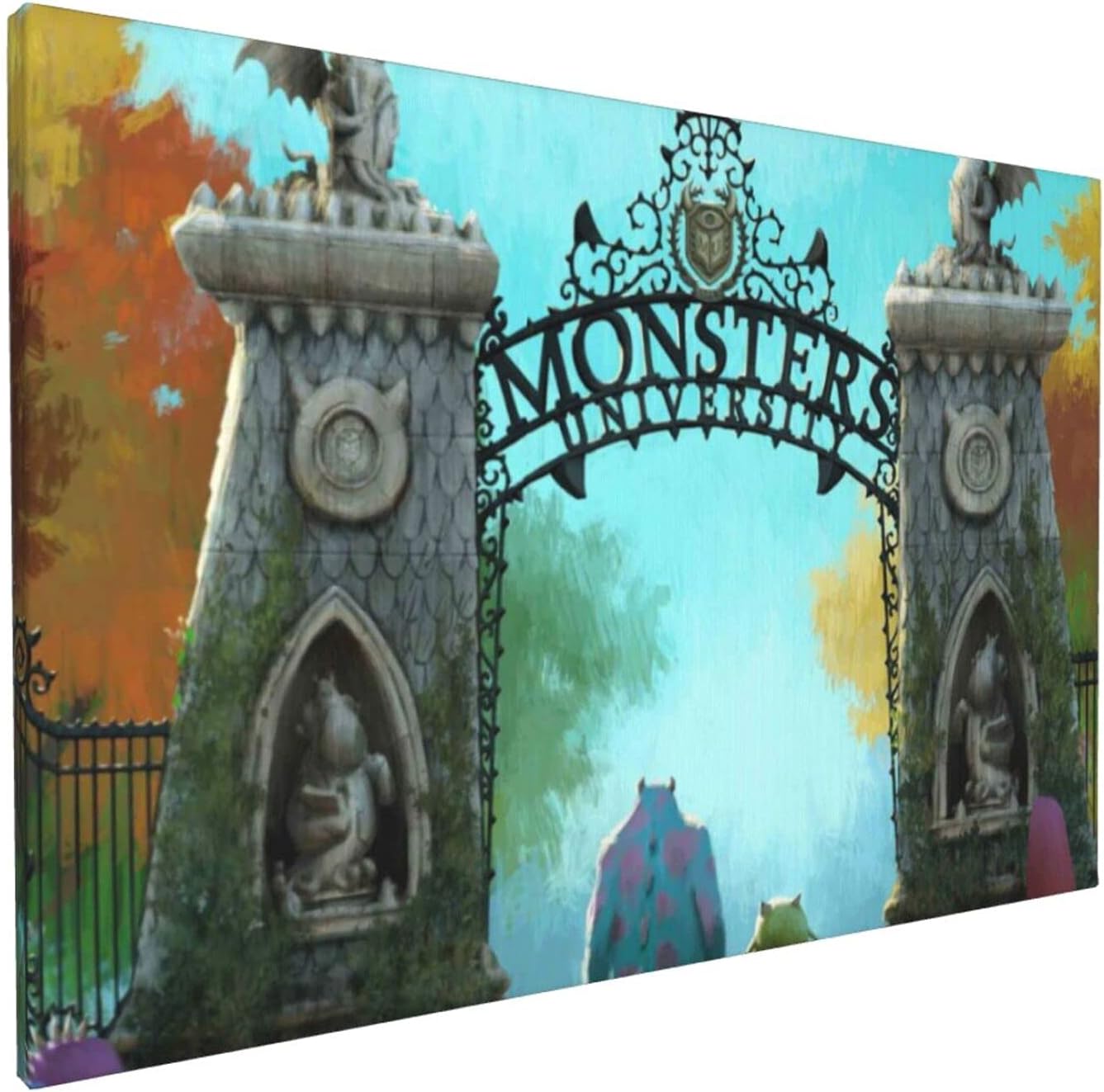 GLBlife Monsters Inc Paintings 3D Printed Posters Canvas Wall Art Bedroom for Office Decor Pictures Painting 12x18in