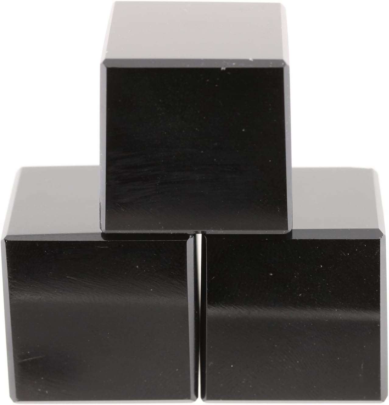 Mantis Minerals Obsidian Cubes 1 Inch - 3 Pack - Real Obsidian for Meditation, Decor, or Paperweights