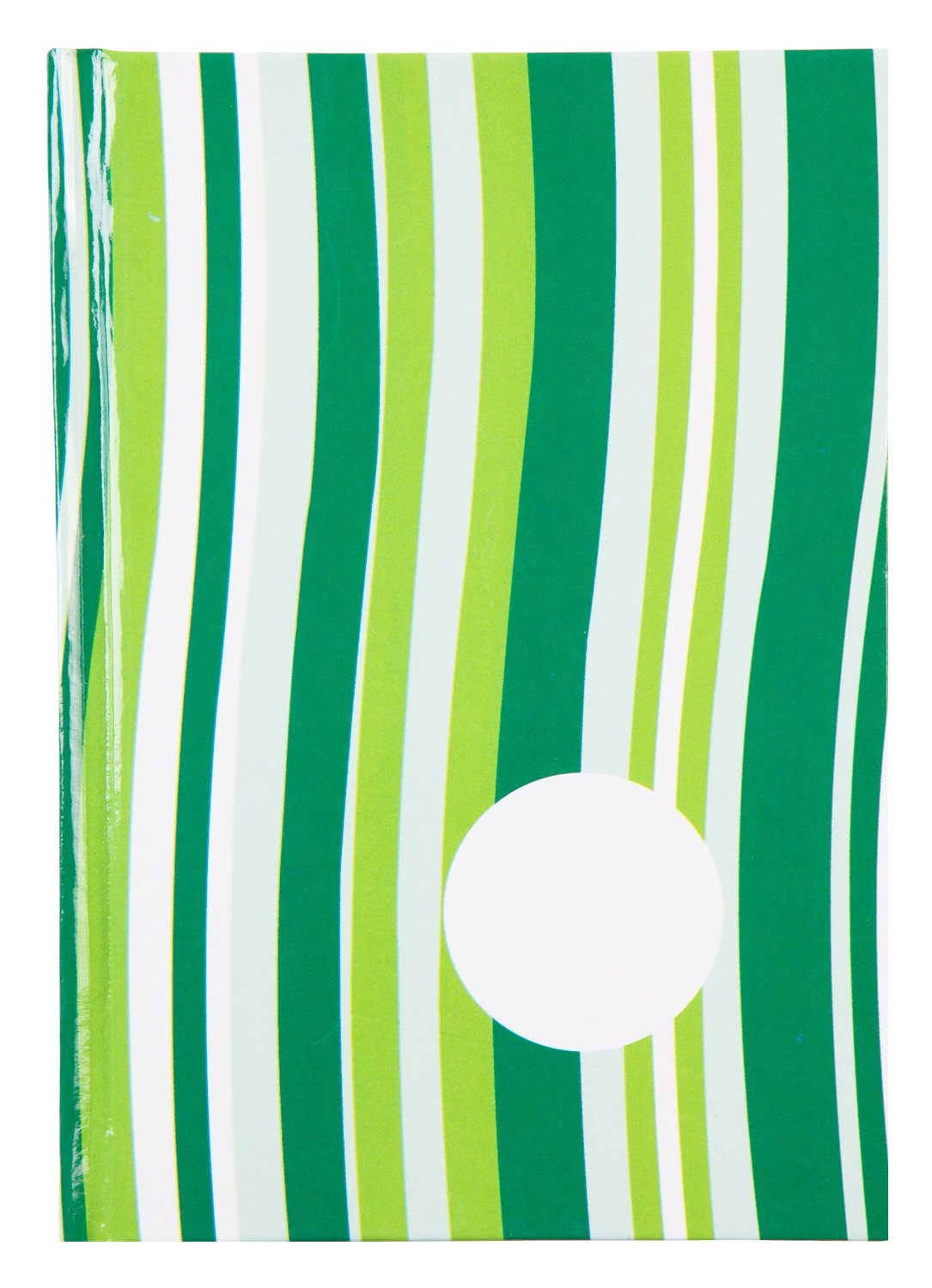 Idena 542920–Themed Notebook-A4–96 Sheets-Cover with Green Stripes, 70 g/M ², Blank, Wood-Free Paper, A6 Hardback
