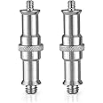 NEEWER Pack of 3 Standard 1/4 to 3/8 Inch Metal Converter Thread Adapter Spigot Stud for Studio Light Stand, Hotshoe/Coldshoe Adapter, Ball Head, Wireless Flash Receiver, Trigger - ST23