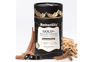 Better Alt Gold+ Shilajit Gummies | with Ashwagandha, Safed Musli,Shilajit Resin & Ginger |Helps Boost Energy & Improves Stamina |1-Month Dietary Supplement|60 Gummies