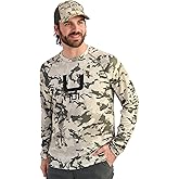 HUK Mens KC Scott Patterned Pursuit Shirt, Performance Fishing Shirt, Marolina Blue, 3X-Large