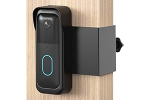 PEF Blink Video Doorbell Mount, Anti-Theft Door Mount for Blink Doorbell (Newest Model), No Drill Weatherproof Design Door Bell Kit for Home Rentals - Easy to Install & No Sensor Blocking (Black)
