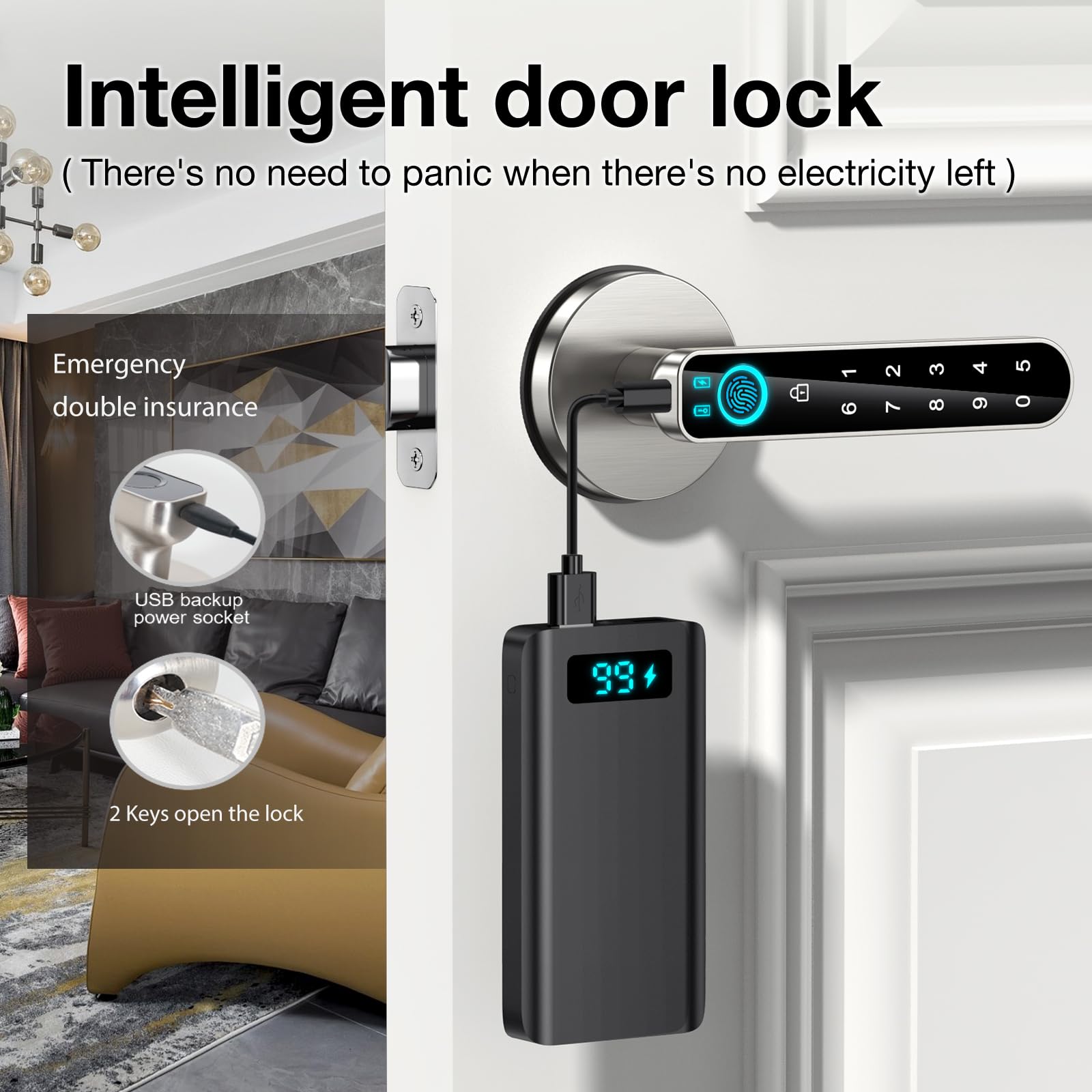 Mua Fingerprint Door Lock, Smart Door knob,biometric Door Lock，with ...
