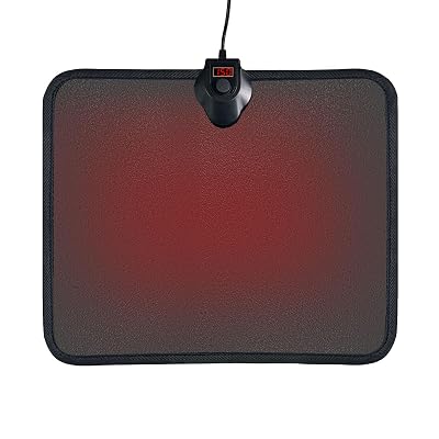 Upgraded Foot Warmer Under Desk Heater, Electric Heated Floor Mat, Fast Heat, 8 Temp Levels & Auto Shut Off Timer, Energy-Saving, Splashproof, Foot Heating Pad for Desk, Office, XL (Black)