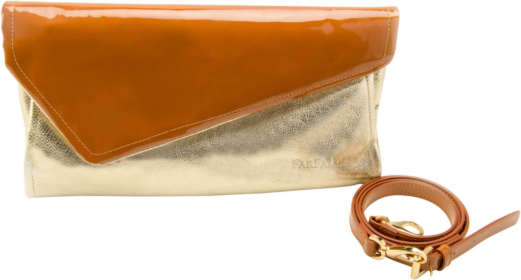 Ladies bags Fashion by FarFalla gold clutch purse . Cross body purse for women