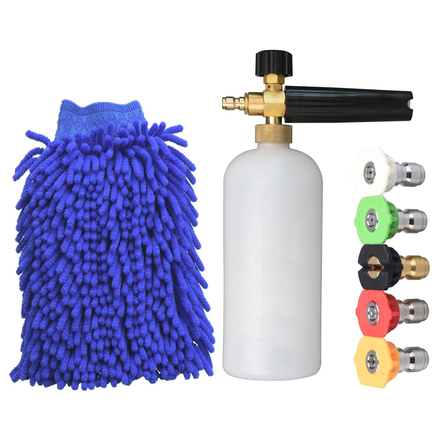 Buy JINWEN 128 Foam Cannon Pressure Washer Jet Wash Bottle, 5 Nozzle