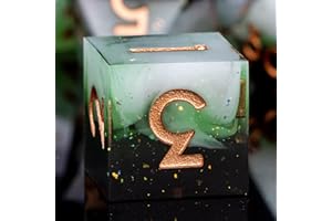 ARUOHHA Sharp Edges Dice Set DND Handmade Resin Dice with Gift Box, 7 Pcs Glitter Inclusions D&D Polyhedral Dice Dungeons and Dragons RPG Role Playing Games Translucent D and D Dice with Box