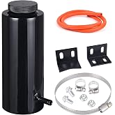 EVIL ENERGY Coolant Overflow Tank, Radiator Overflow Bottle 800ml Aluminum Universal Black