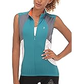 Little Donkey Andy Women's Half Zip Breathable Cycling Vests Reflective Sleeveless Jerseys Shirts Golf 4 Rear Pockets