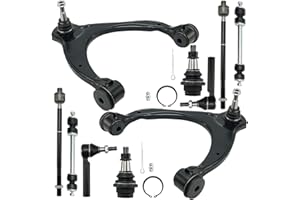 KAX Front Upper Control Arm Suspension Kit for Silverado Sierra 1500 Tahoe Yukon XL Suburban Escalade ESV, 2 Upper Control Arms 2 Lower Ball Joints, 4 Inner Outer Tie Rods, 2 Sway Bars K623125 K623126