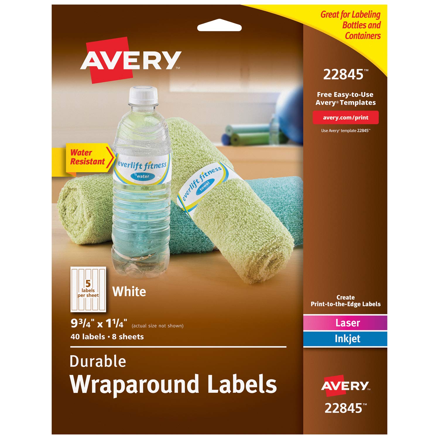 Avery Printable Blank Wraparound Rectangle Labels 1 25 X 9 75 Matte 