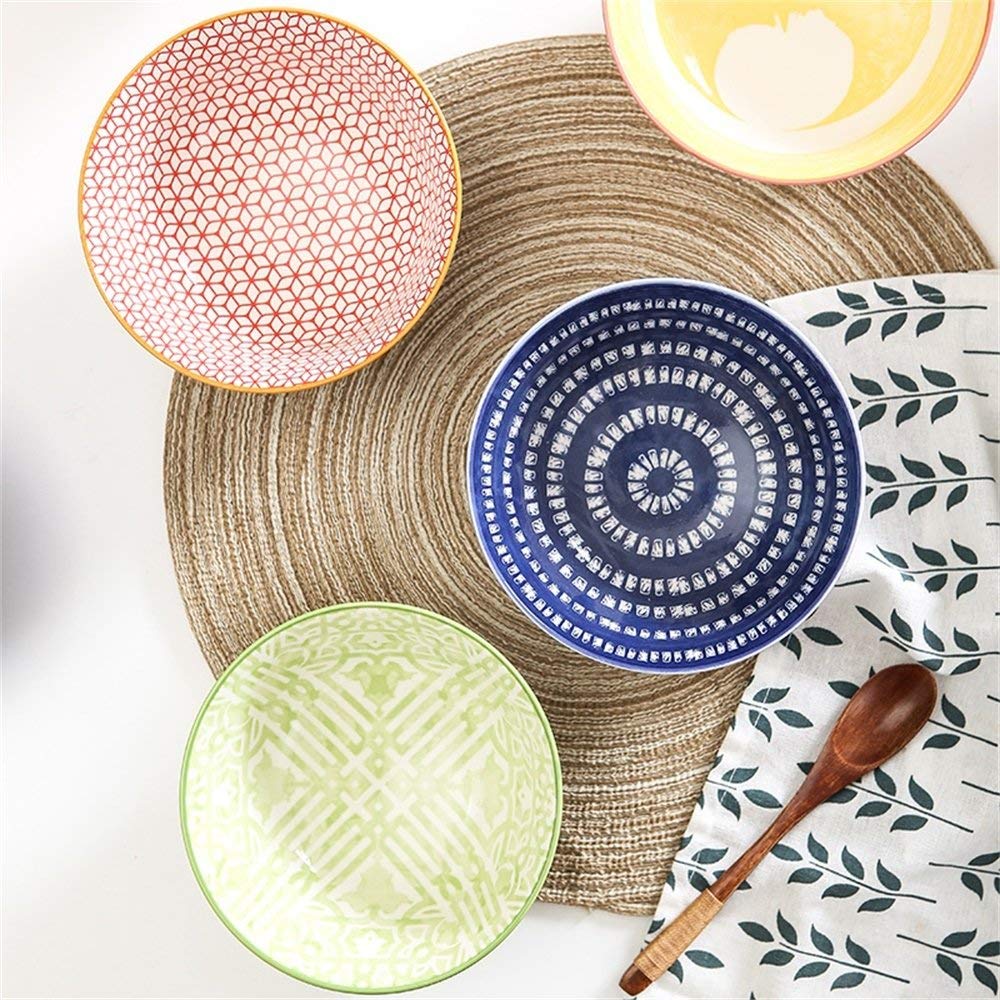 Ensalada de frutas grandes Tazón de fuente de cereales Ramen ...