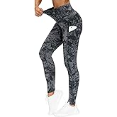 THE GYM PEOPLE Thick High Waist Yoga Pants with Pockets, Tummy Control Workout Running Yoga Leggings for Women