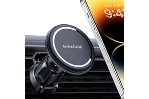 Miracase for MagSafe Car Mount, Magnetic Phone Holder for Car Vent, 360° Rotation Hands Free Car Phone Holder, Universal Air 