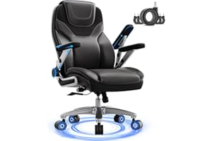 COZICRADLE Big and Tall Office Chair with 5D Arms, 600lbs Fabric & PU Leather Heavy Duty Desk Chair, Adjustable Lumbar Support & Height, Tilt Function, High Back Ergonomic Executive Computer Chair