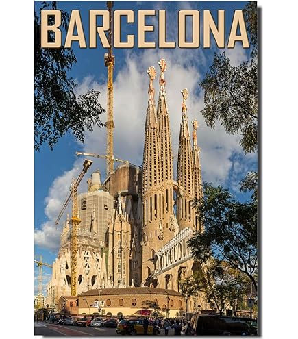 Barcelona España Imán De Viaje Recuerdo 3D Resina Colección