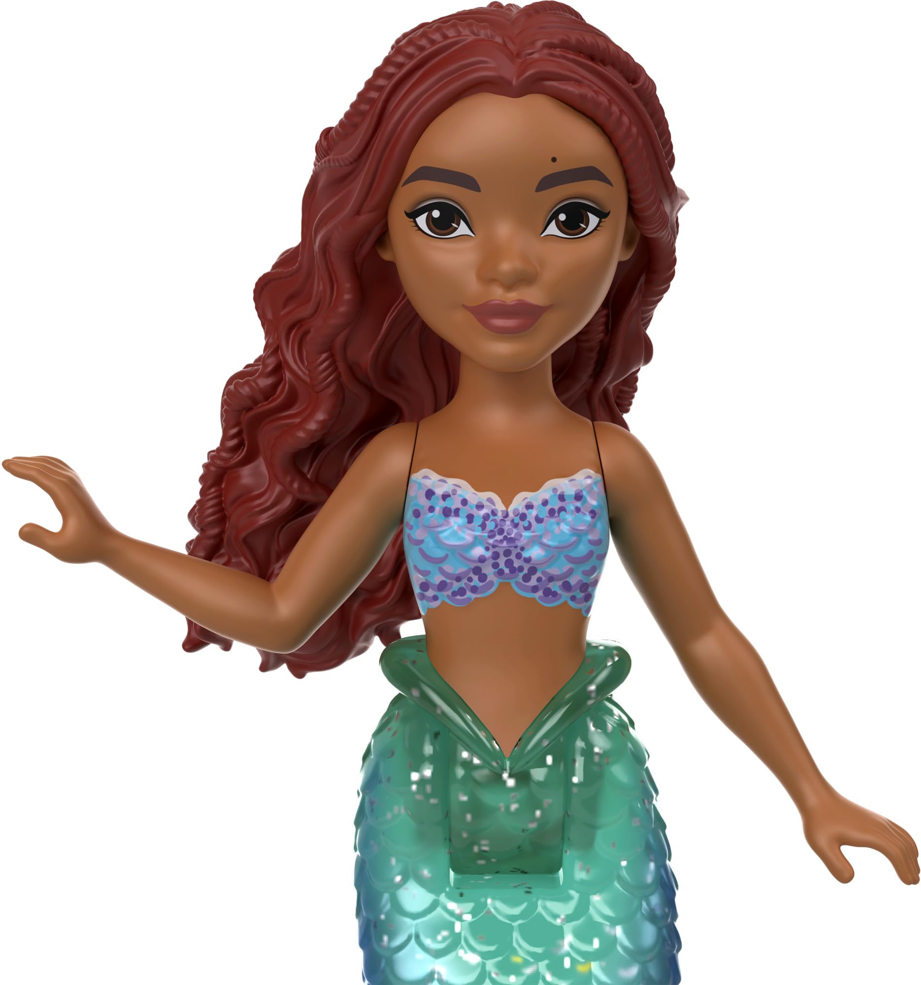 Mattel Disney The Little Mermaid Ariel Small Doll Mermaid with Signature Tail, Toys Inspired by the Movie, HNF43
