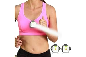 HOKOILN Outdoor Night Running Lights, 2Pack LED Running Lights for Runners with Rechargeable Battery for Camping, Hiking, Running, Jogging, Outdoor Adventure