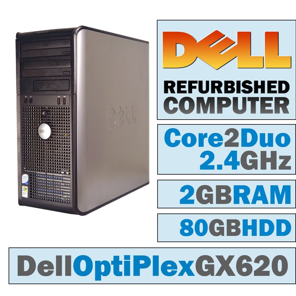 Dell OptiPlex GX 620 MT/Intel Core 2 Duo E6600 @ 2.4 GHz/2GB DDR2/80GB HDD/DVD-RW/Windows 7 PRO 64 B