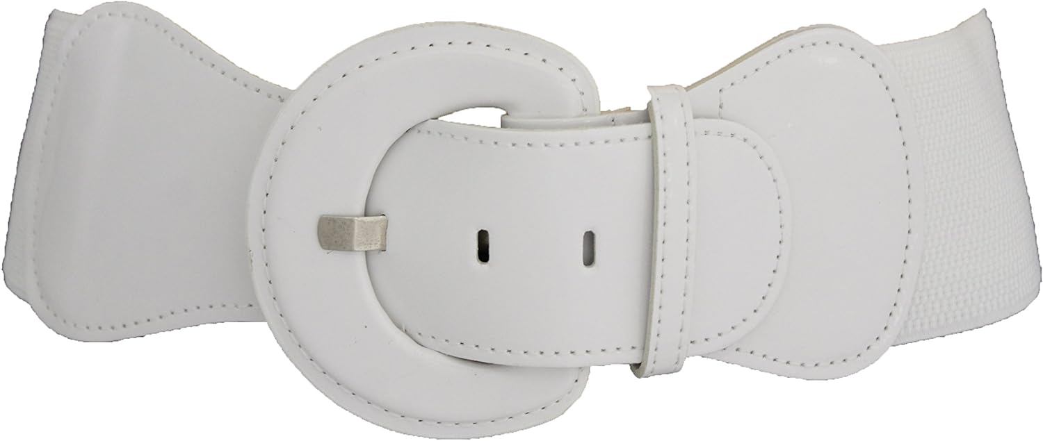white wide belt womens