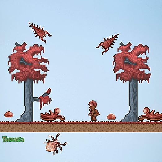 Amazoncom Terraria Carmesí Bioma Adhesivos De Pared 11 - 