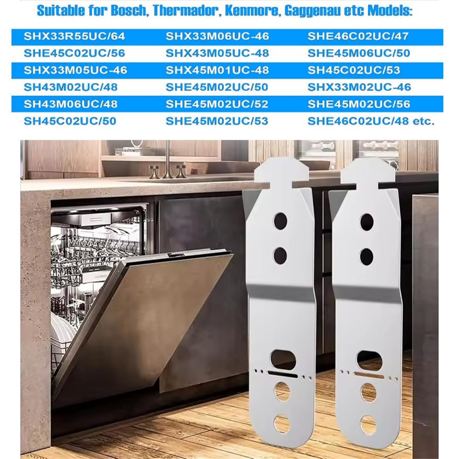 Dishwasher 2 Pack 00619985 Dishwasher Countertop Mounting Bracket Replacement for Bosch Dishwasher Parts 628371 AH3478789 EA347878 AP4538351 605007 00605007