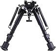 CVLIFE 6-9 Inches Tactical Rifle Bipod Adjustable Spring Return with Adapter