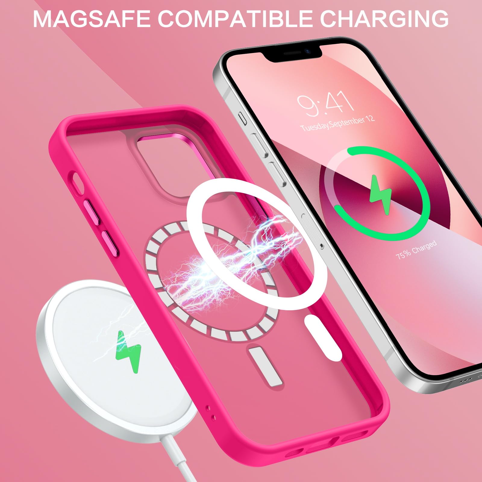 BENTOBEN for iPhone 13 Mini Phone Case, iPhone 13 Mini Case [Compatible with Magsafe] Translucent Matte Magnetic Slim Thin Shockproof Women Men Protective Cases Cover 5.4