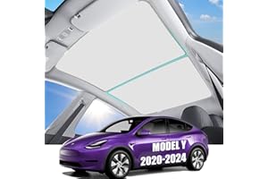 XINTUO Sunshade Roof for Tesla Model Y 2025-2020 [Never Sag] Heat Insulation Glass Roof Sunshade (White(Model y 2020-2025))