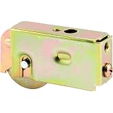 Prime-Line D 1563 1-1/2 In. Steel Roller Assembly with Ball Bearing and Plain Back Housing, for Air Control, Howmet, Krestmark (Single Pack), Yellow zinc