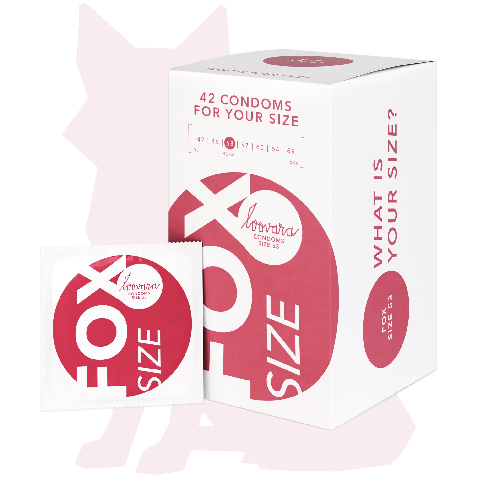 Loovara Intimate - Fox 53 Natural Rubber Condoms Size 53-42 Pieces