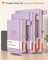 Smarpau A5 Journal Notebook 320 Pages Leather Hardcover Purple 100gsm view 2