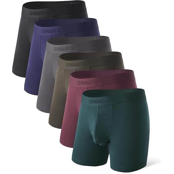 Separatec Heren Boxershorts Glad Bamboe Rayon met Gescheiden Compartimenten Ondergoed 3-pack Boxershorts Stijlvolle Meerkleurige Trunks, zwart. 3 stuks., S