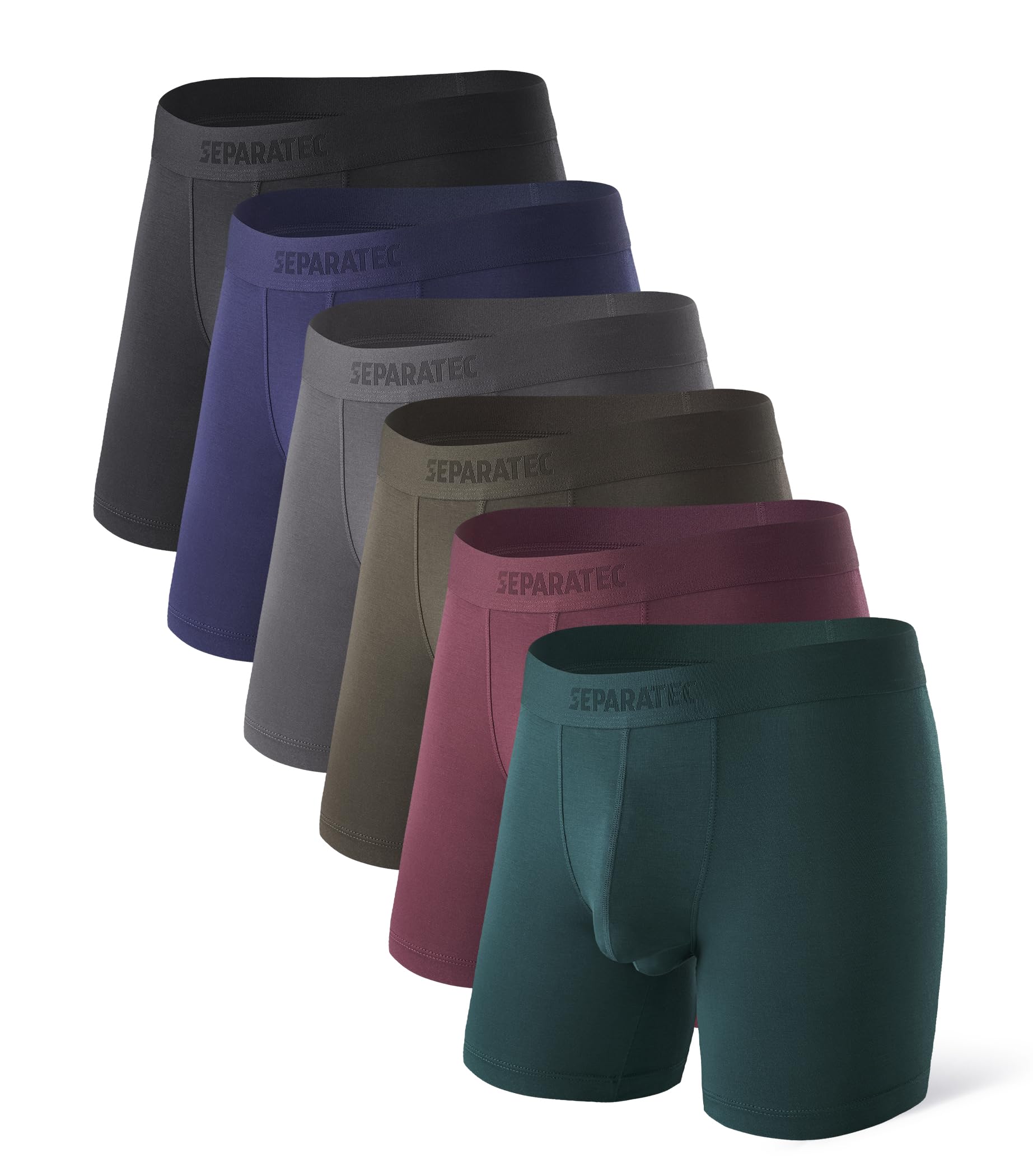 Photo 1 of Separatec Mens Underwear with Pouch Moisture Wicking Dual Pouch Boxer Briefs Rayon From Bamboo Underwear Men, Halloween Theme(M, Assorted Colors)