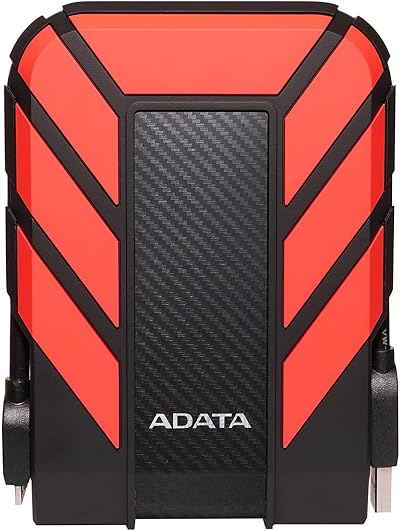 ADATA AHD710P-2TU31-CRD Dashdrive Durable HD710 Pro External HDD 2TB USB 3.1 Red