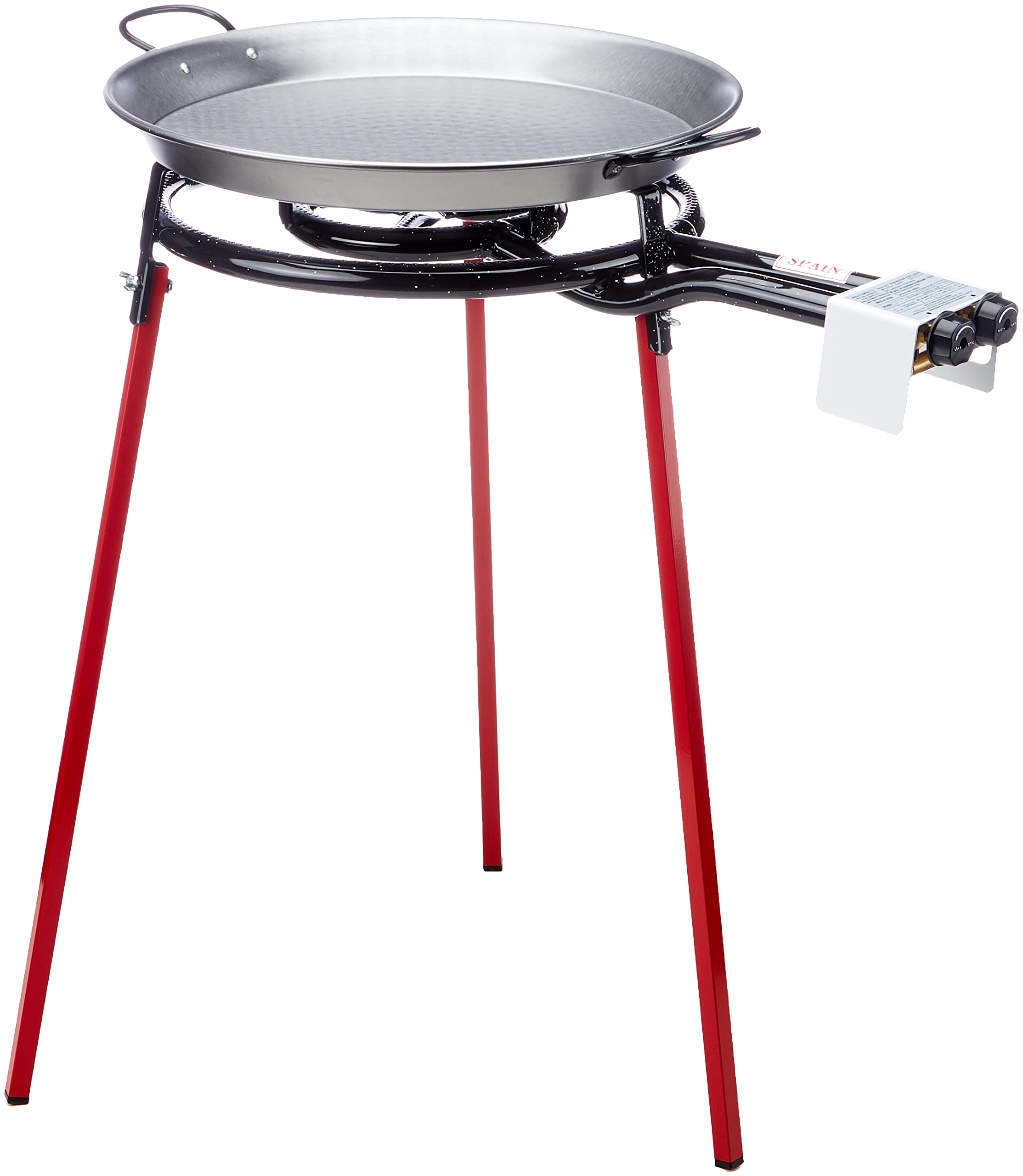 Vaello Campos S. L. 6140 46 Centimeter Polished Steel Paella Kit,Black,30 x 30 x 30 cm