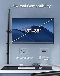 HUANUO Single Monitor Stand Desk Mount, Extra Tall