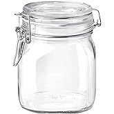 Bormioli Rocco SYNCHKG009319 B0727PL21D Fido Glass Canning Jar Italian.75, Clear