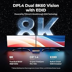 TESmart 8K@60Hz DP KVM Switch 2 Monitors 2