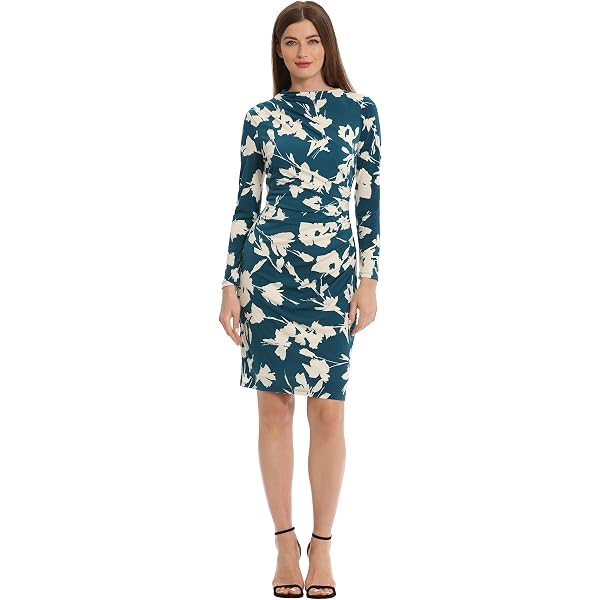 Amazon.com: Calvin Klein Women's 3/4 Peplum Sleeve Sheath Dress, Lagoon  Multi, 8 Petite : Clothing, Shoes & Jewelry