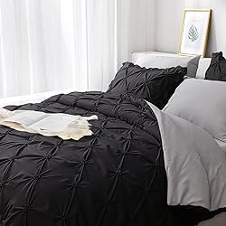 JOLLYVOGUE Black/Gray Bed in a Bag Comforter Set