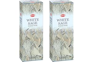 HEM Incense - White Sage (Pack of 2 Boxes) 120 Count Each