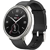 Amazfit Active 2 Premium Smart Watch Fitness Tracker (Round) for Android & iPhone, 10 Day Battery, Water Resistant, GPS Maps, Heart & Sleep Monitor, HYROX Mode, Sapphire Glass, Leather + Sport Strap